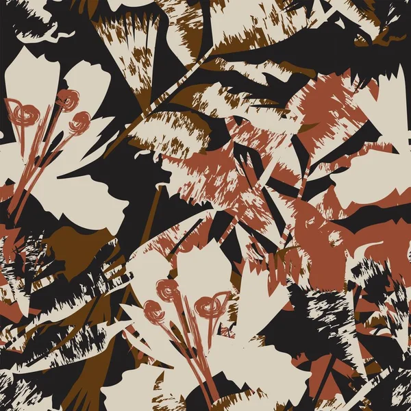 Moda tekstil, grafik, arka plan ve el sanatları için kusursuz desenli fırça darbeleri