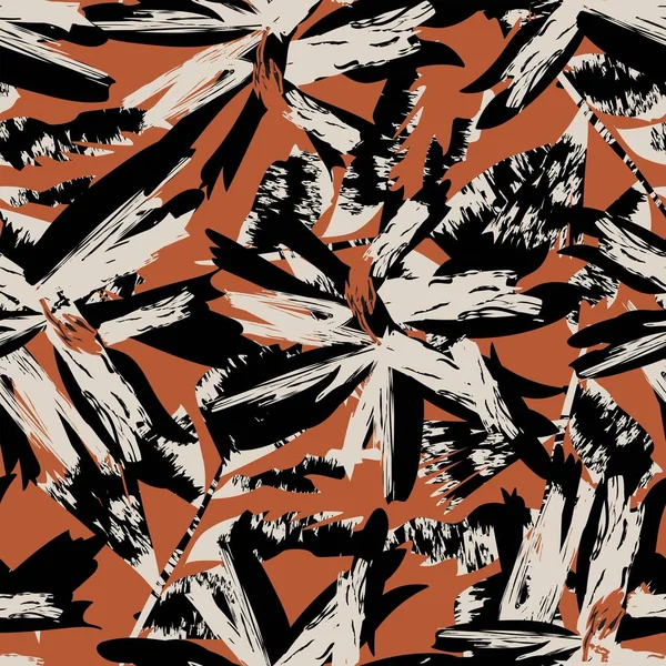 Moda tekstil, grafik, arka plan ve el sanatları için kusursuz desenli fırça darbeleri