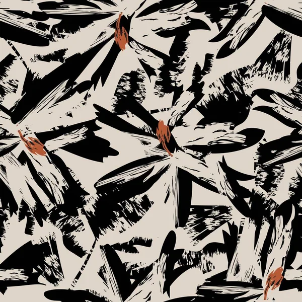 Moda tekstil, grafik, arka plan ve el sanatları için kusursuz desenli fırça darbeleri