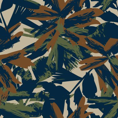 Moda tekstil, grafik, arka plan ve el sanatları için kusursuz desenli fırça darbeleri