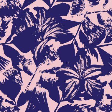 Moda tekstil, grafik, arka plan ve el sanatları için kusursuz desenli fırça darbeleri