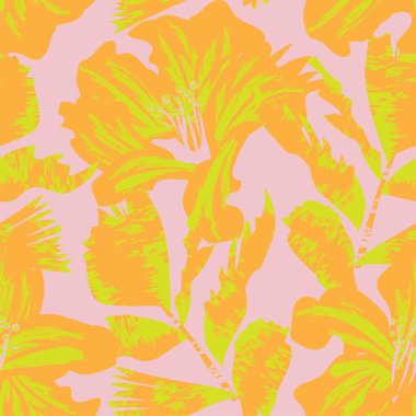 Moda tekstil, grafik, arka plan ve el sanatları için kusursuz desenli fırça darbeleri