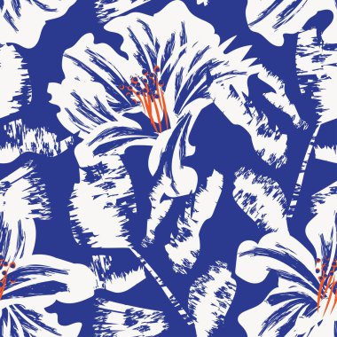 Moda tekstil, grafik, arka plan ve el sanatları için kusursuz desenli fırça darbeleri