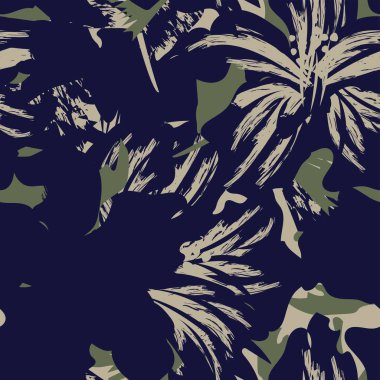 Moda tekstil, grafik, arka plan ve el sanatları için kusursuz desenli fırça darbeleri