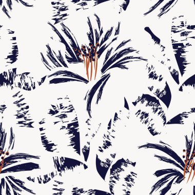 Moda tekstil, grafik, arka plan ve el sanatları için kusursuz desenli fırça darbeleri