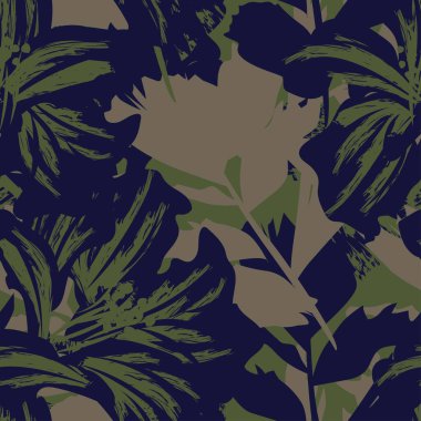 Moda tekstil, grafik, arka plan ve el sanatları için kusursuz desenli fırça darbeleri