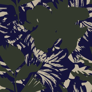 Moda tekstil, grafik, arka plan ve el sanatları için kusursuz desenli fırça darbeleri