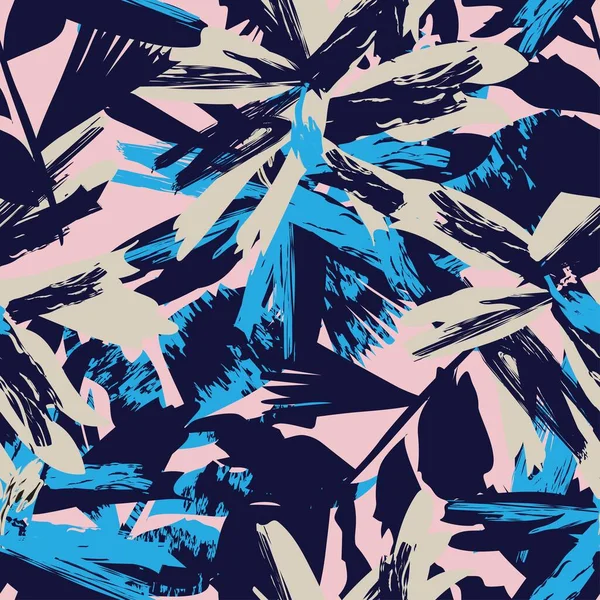 Moda tekstil, grafik, arka plan ve el sanatları için kusursuz desenli fırça darbeleri