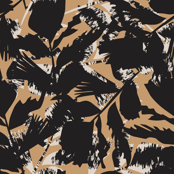 Floral brush strokes seamless pattern design for fashion textiles, graphics, backgrounds and crafts