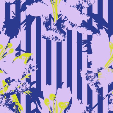 Moda tekstil ve grafikleri için yapraksız desen tasarımı