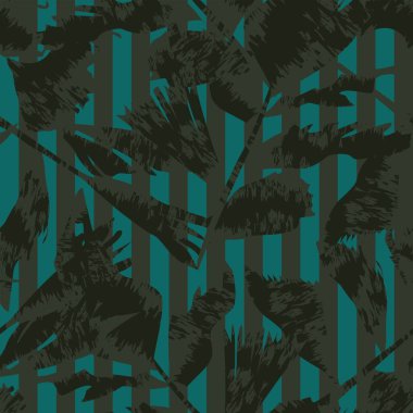 Leaf striped seamless pattern design for fashion textiles and graphics