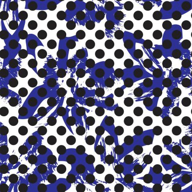 Moda tekstil ve grafikleri için çiçekli noktasız desen tasarımı