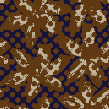 Floral dotted seamless pattern design for fashion textiles and graphics