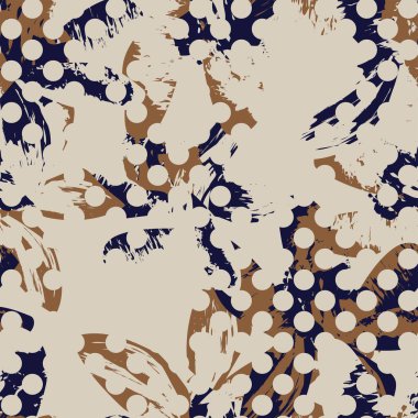 Moda tekstil ve grafikleri için çiçekli noktasız desen tasarımı