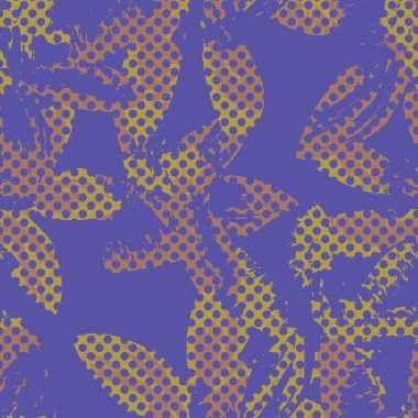 Moda tekstil ve grafikleri için çiçekli noktasız desen tasarımı