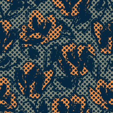 Floral dotted seamless pattern design for fashion textiles and graphics