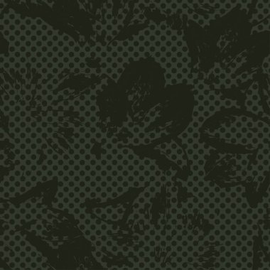 Moda tekstil ve grafikleri için çiçekli noktasız desen tasarımı