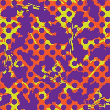 Moda tekstil ve grafikleri için çiçekli noktasız desen tasarımı