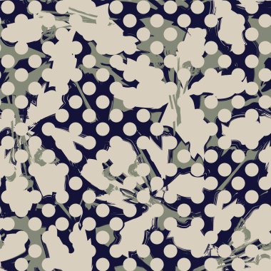 Floral dotted seamless pattern design for fashion textiles and graphics