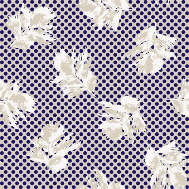 Leaf dotted seamless pattern design for fashion textiles and graphics