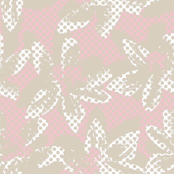 Floral dotted seamless pattern design for fashion textiles and graphics