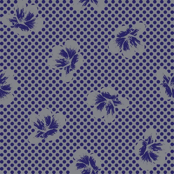 Floral Dotted Seamless Pattern Design Fashion Textiles Graphics — Wektor stockowy