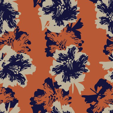 Moda tekstil, grafik, arka plan ve el sanatları için kusursuz desenli fırça darbeleri