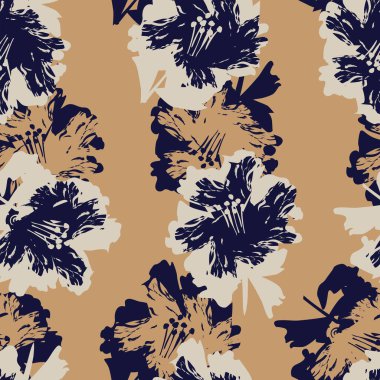 Moda tekstil, grafik, arka plan ve el sanatları için kusursuz desenli fırça darbeleri