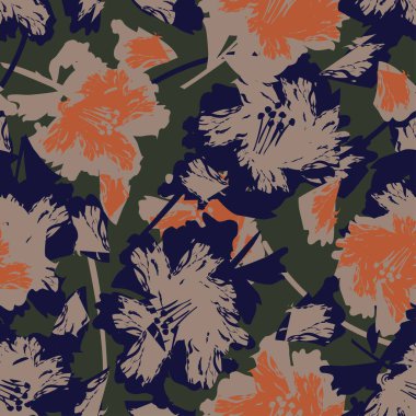 Moda tekstil, grafik, arka plan ve el sanatları için kusursuz desenli fırça darbeleri