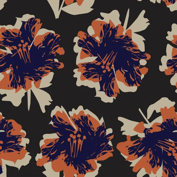 Moda tekstil, grafik, arka plan ve el sanatları için kusursuz desenli fırça darbeleri