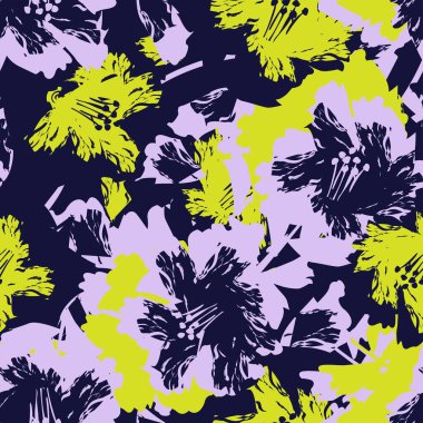 Moda tekstil, grafik, arka plan ve el sanatları için kusursuz desenli fırça darbeleri