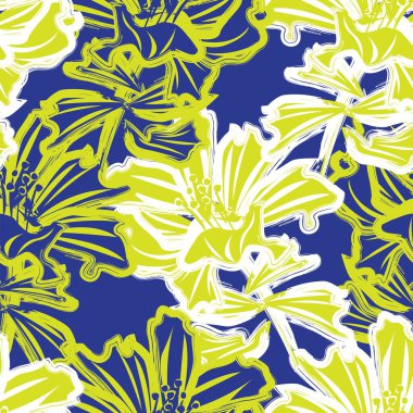 Moda tekstil, grafik, arka plan ve el sanatları için kusursuz desenli fırça darbeleri