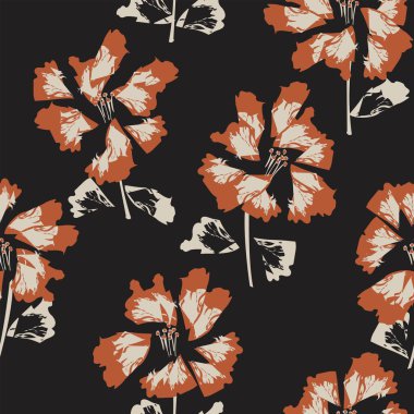 Moda tekstil, grafik, arka plan ve el sanatları için kusursuz desenli fırça darbeleri