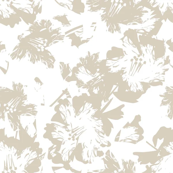 Florale Pinselstriche Nahtloses Muster Design Für Modetextilien Grafiken Hintergründe Und — Stockvektor