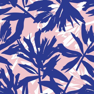 Moda tekstil, grafik, arka plan ve el sanatları için kusursuz desenli fırça darbeleri