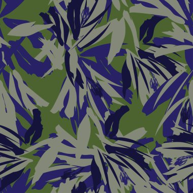 Moda tekstil, grafik, arka plan ve el sanatları için kusursuz desenli fırça darbeleri