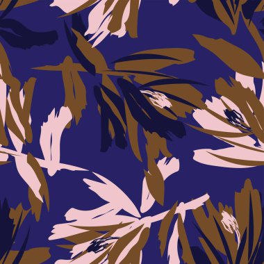 Moda tekstil, grafik, arka plan ve el sanatları için kusursuz desenli fırça darbeleri