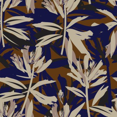 Moda tekstil, grafik, arka plan ve el sanatları için kusursuz desenli fırça darbeleri