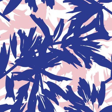 Moda tekstil, grafik, arka plan ve el sanatları için kusursuz desenli fırça darbeleri