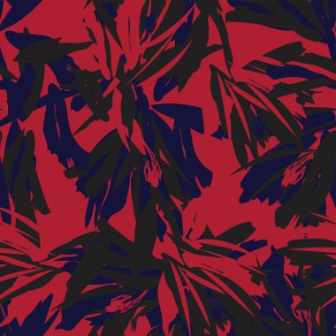 Moda tekstil, grafik, arka plan ve el sanatları için kusursuz desenli fırça darbeleri