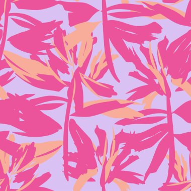 Moda tekstil, grafik, arka plan ve el sanatları için kusursuz desenli fırça darbeleri