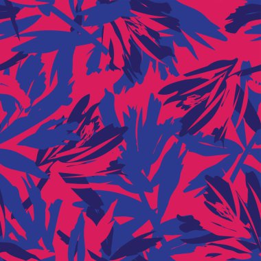 Moda tekstil, grafik, arka plan ve el sanatları için kusursuz desenli fırça darbeleri