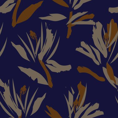 Moda tekstil, grafik, arka plan ve el sanatları için kusursuz desenli fırça darbeleri