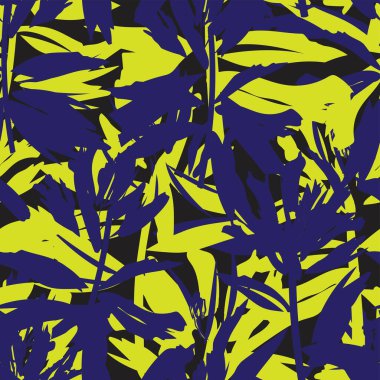 Moda tekstil, grafik, arka plan ve el sanatları için kusursuz desenli fırça darbeleri