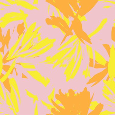 Moda tekstil, grafik, arka plan ve el sanatları için kusursuz desenli fırça darbeleri