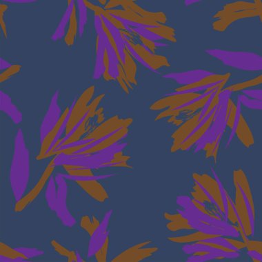 Moda tekstil, grafik, arka plan ve el sanatları için kusursuz desenli fırça darbeleri