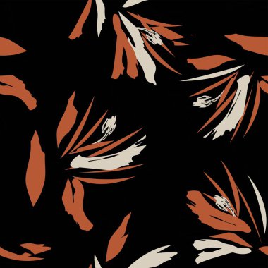 Moda tekstil, grafik, arka plan ve el sanatları için kusursuz desenli fırça darbeleri