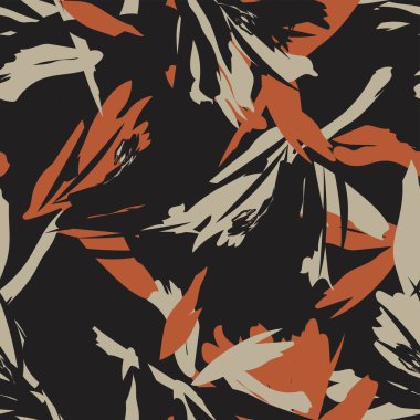 Moda tekstil, grafik, arka plan ve el sanatları için kusursuz desenli fırça darbeleri