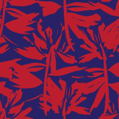 Moda tekstil, grafik, arka plan ve el sanatları için kusursuz desenli fırça darbeleri