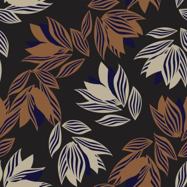 Moda tekstil, grafik, arka plan ve el sanatları için çiçek desensiz arkaplan